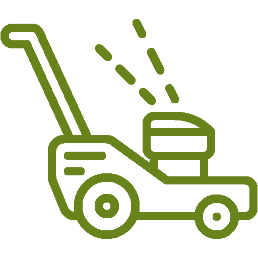 Icono cortacésped verde